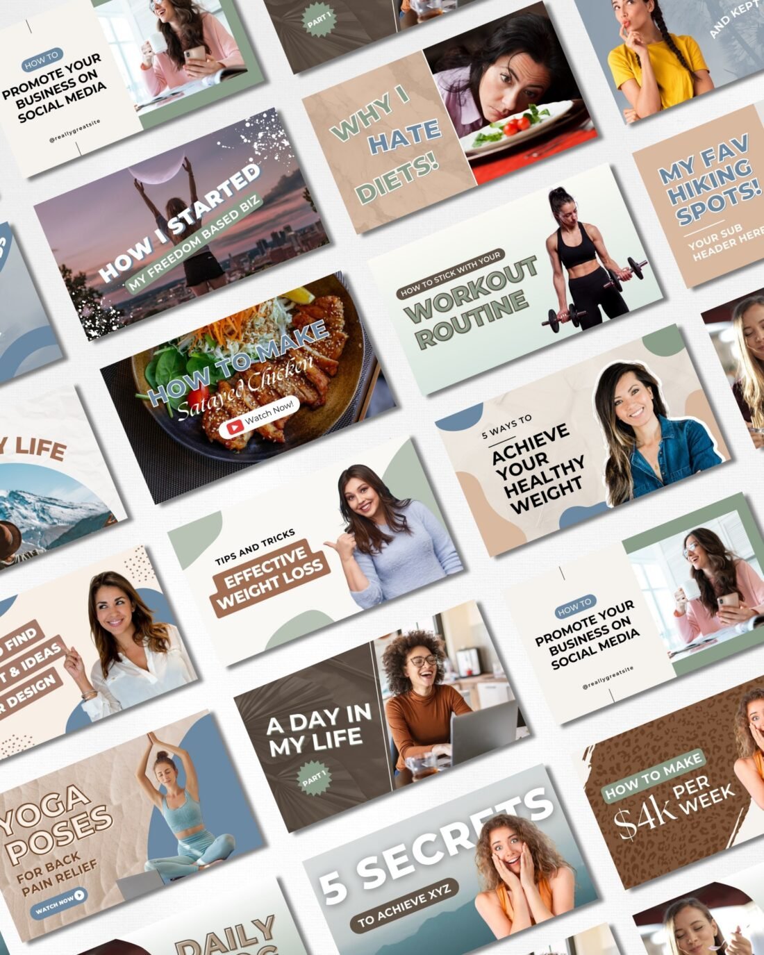 Skye Youtube Thumbnail Templates (Canva)